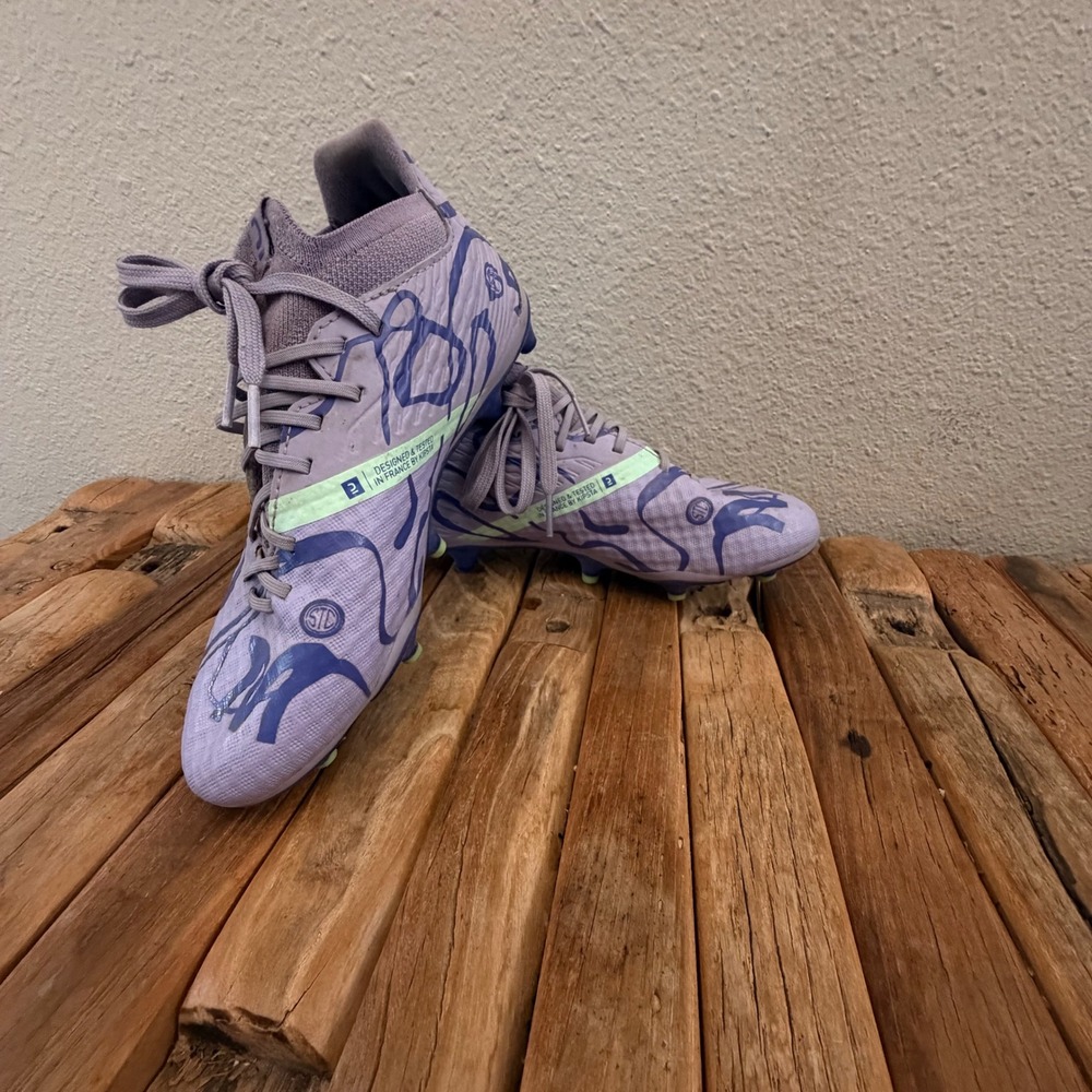 Kipsta Viralto III ST Soccer Cleats Purple Graphic Kids Athletic Shoes